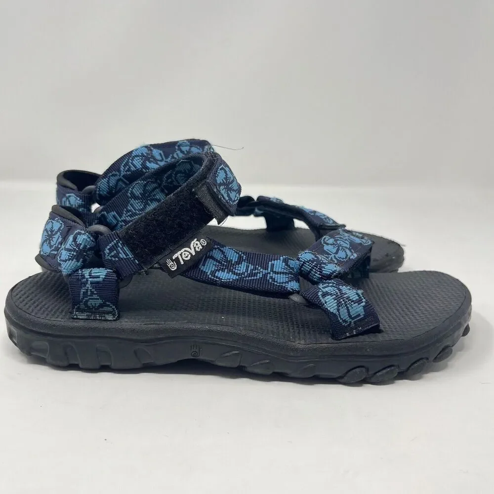 Teva Womens Hurricane Xlt Sport Sandals Blue Adjustable Logo Low Heel 7